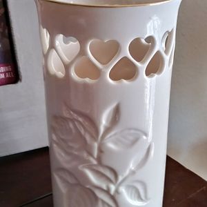 Lenox Pierced Hearts Rose Vase